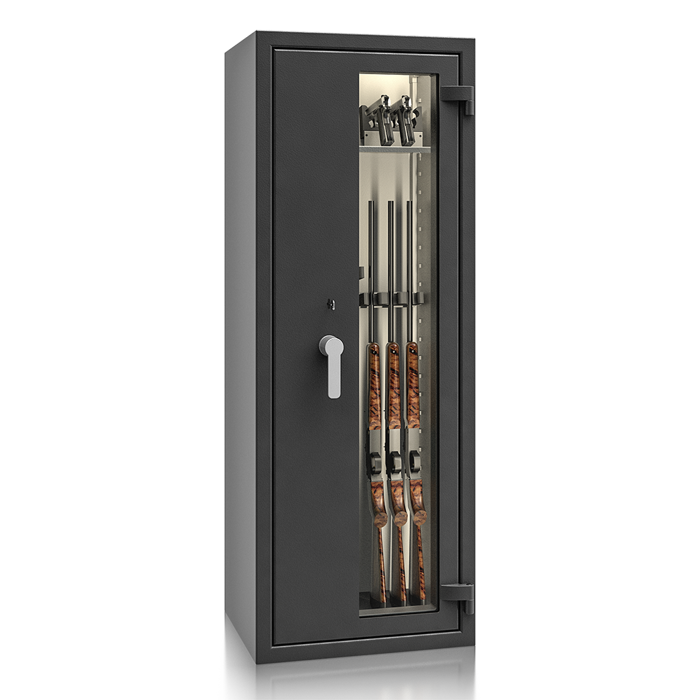 Prosklený trezor St. Gallen WF VITRINA 56410.01 KL, grafitově černý