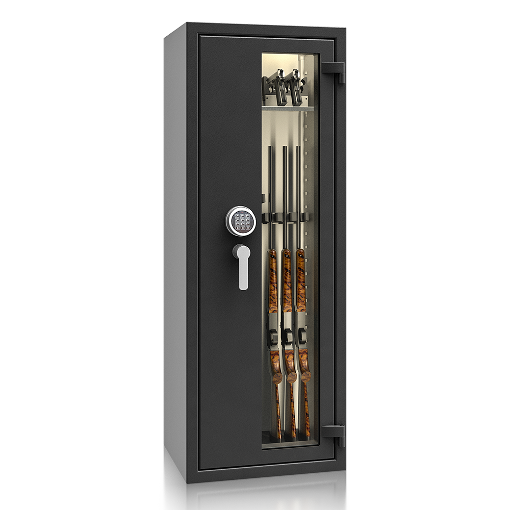 Prosklený trezor St. Gallen WF VITRINA 56410.02 EL, grafitově černý