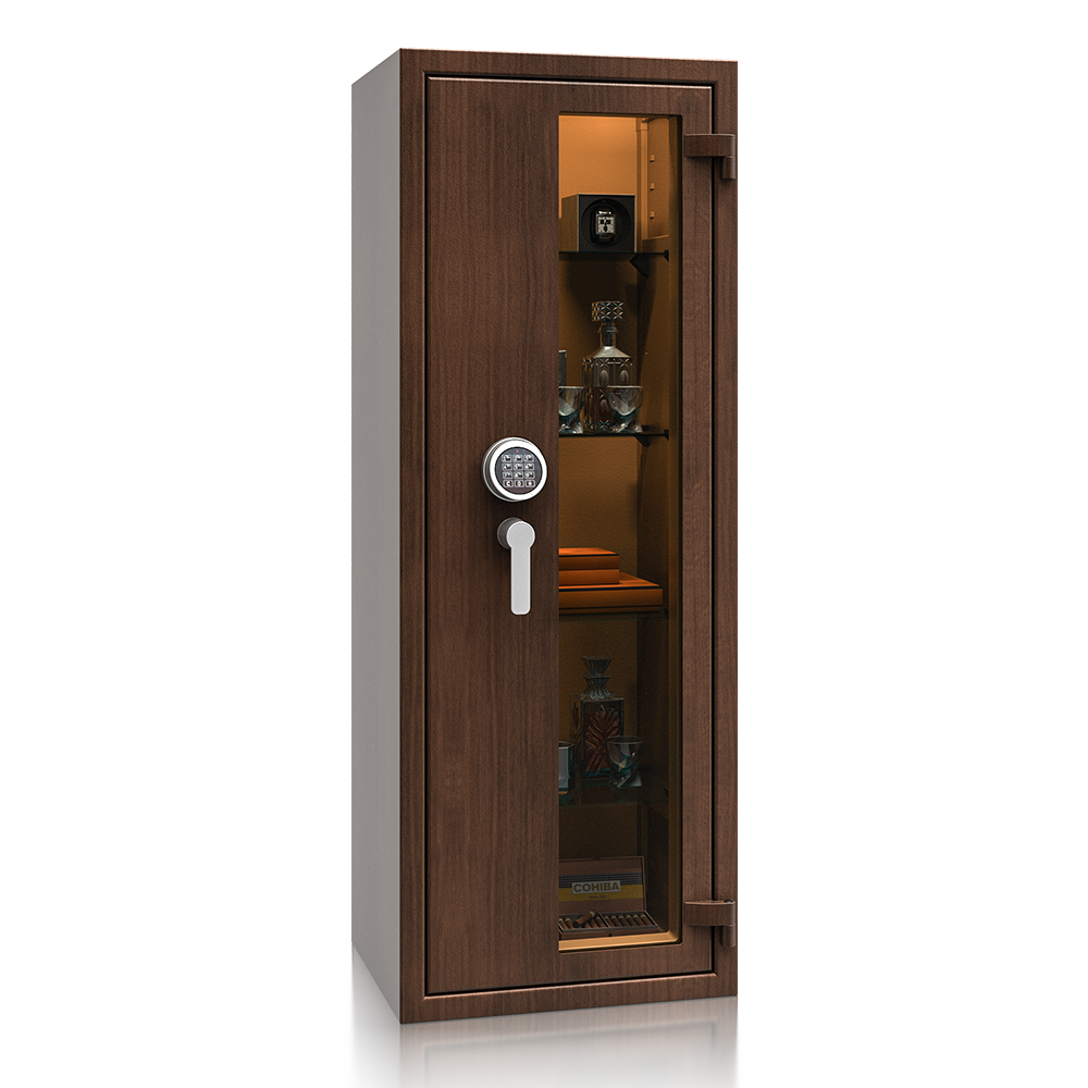 Prosklený trezor St. Gallen WF VITRINA KOMBI 56412.52S EL, wood line