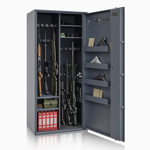 Skříň na zbraně SIEGEN MAX KOMBI 500086.53 KL, grafitově šedá